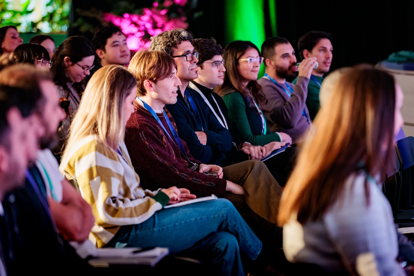 The audience during a session